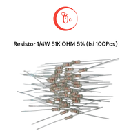 Resistor 1/4W 51K OHM 5% (Isi 100Pcs) Original