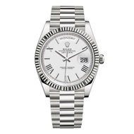 Genuine Rolex Day-Date Wrist Watch 40 : 18 ct White Gold-M228239-0046, Luxury Man 40mm (Come with Or
