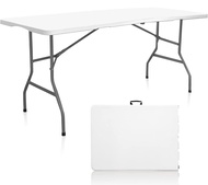 Lifetime 5-Foot Fold-in-Half Table, Gray Camping Table Foldable Table