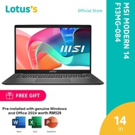 MSI Modern 14 F13MG-084 FHD Laptop Grey (i3-1315U,8GB,512GB,14",W11,H&S)
