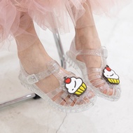 Children Crystal Shoes Sequined Girls Sandals Cartoon Baby Jelly Shoes