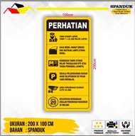 SPANDUK PERATURAN MASUK PABRIK / PERUMAHAN