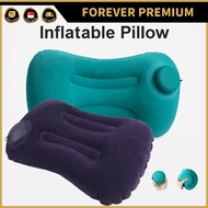 (FOREVER PREMIUM) Air Inflatable High Quality Press Type Pillow Back Support Sleeping Airplane Car T