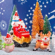 Christmas Santa Snowman Miniature Landscape Train Box Christmas Stocking Gifts