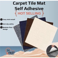 [8m] Carpet Tile Mat 10pcs 30x30cm Self Adhesive Floor Rug Bedroom Living Room Office Hotel Puzzle M