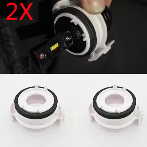2X H7 Car LED Headlight Bulbs Retainer Base Holder Adapter For BMW E46 E65 E90 3 Series 325ci 325i 3