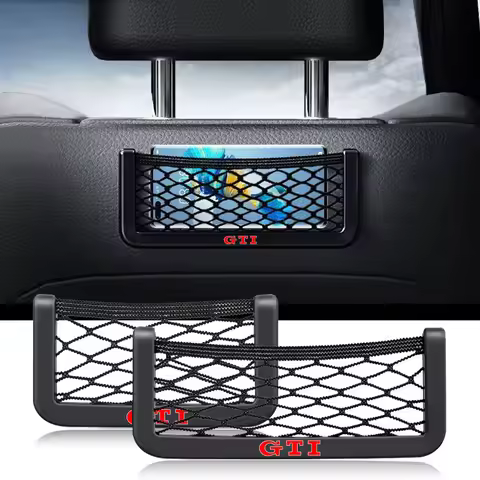 1Pc Car Styling Car Storage Net Automotive Organizer Bag Car Emblem For VW GTI Golf 3 4 MK3 MK4 Pass