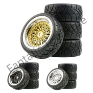 4PCS 65*26mm 1/10 Rubber Tire RC Racing Car Tires On Road Wheel Rim For HSP HPI RC Car Part Diameter