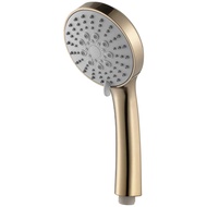 Brushed Gold Handheld High Pressure ABS Shower Head Water Saving Hand Shower Head 5 Function Rain Ha