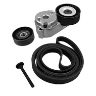 Serpentine Belt Drive Component Kit Fit for Jeep Grand Cherokee L6 4.0L 1999-2004 Wrangler L6 4.0L 2