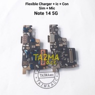 Plus ic + Xiaomi Redmi Note 14 5G Original Flexible Charger + ic Flexible Flexible Charger Connector