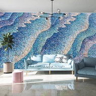 3d Colorful Silver Sequin Wallpaper2023New Internet Celebrity Restaurant Photo Live Streaming Backgr