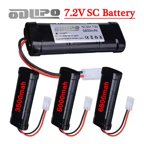 7.2V 6800mah Ni-MH SC Battery 7.2v Charger for RC Toys Truck Car Helicopter With Tamiya Connectors 7
