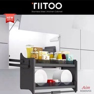 [TIITOO] Aluminium Pull Out Kitchen Accessories / Kitchen Drawer / Laci Kabinet / AG600/03 / AG800/0