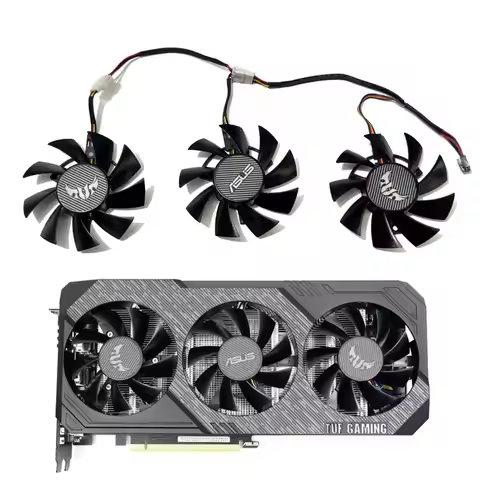 3pcs 75mm FD8015U12D PLA08015S12HH T128015SU Video card cooling fan，FOR ASUS RX 5700 XT TUF X3 OC,AS