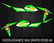 STIKER STRIPING DECAL NEW VIXION ADVANCE TH 2015-2016 GRAFIS ROSSI 46