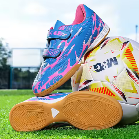New Flat-bottomed Children's Football Shoes Students Indoor Training Sneaker Professional Football B
