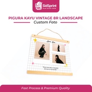 SidsPrint MDF Wooden Frame with Hemp Rope Size 8R 20x25 cm Custom Photo Print - Minimalist Aesthetic
