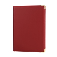 SIRENXI Protective A4 Agreement Folder PU Leather No Inserts Paper Document Holder Durable Corner Sl