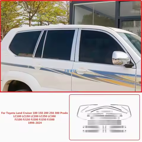 Car Side Door Window Pillar Trim For Toyota Land Cruiser 100 150 200 250 300 Prado FJ100 FJ120 FJ150