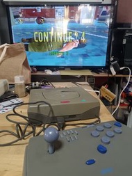 Sega saturn, 一套，跟手制AV綫正常，原裝110v～已改機可以玩開心碟