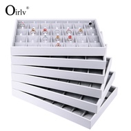 Oirlv Original Jewellery Tray Stackable Velvet Earring Pendant Ring Storage Tray Drawer Organiser Je