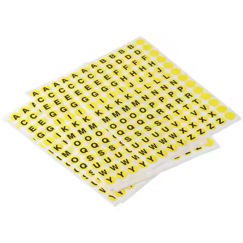 1170PCS 10 Sheets 0.39 Inches Letter Stickers Self Adhesive Paper Alphabet Set Stickers Small Round 