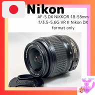 Nikon Standard Zoom Lens AF-S DX NIKKOR 18-55mm f/3.5-5.6G VR II Nikon DX Format direct from japan u