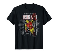 Iron Man Retro Comic Book Stamp Flying Pose Graphic T-Shirt T-Shirt