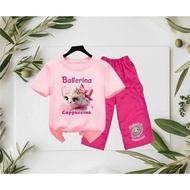 Latest viral ballerina capucina children's suit cargo model 1-12 years old kids outfit girl kids gir