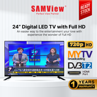 SAMView Digital LED TV FHD 1080P MYTV DVB-T2 Ready (24")