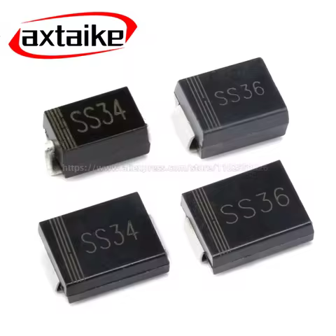 50PCS SS32 SS34 SS36 SS310 SS320 SMA SMB SMC DO-214AC/AA/AB 3A 20-200V 1N5820 1N5822 1N5824 SR360 SR