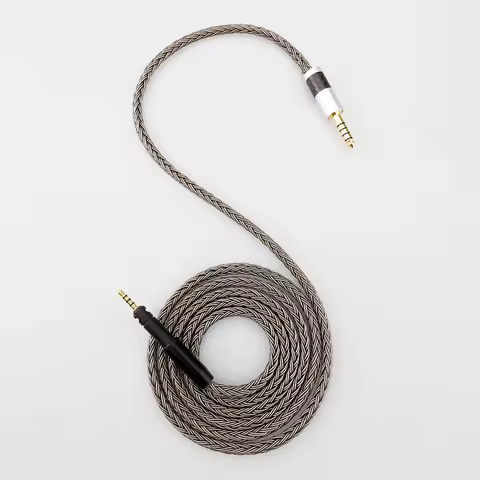HIFI 16 Core OCC Silver Plated 2.5/4.4mm/3.5mm 4pin xlr male Earphone Cable For Sennheiser HD599 HD5