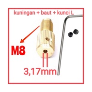Kepala Mata Bor Drill Chuck Bit Quick Change 0.3-3.5mm/Kepala bor mini as 2mm 317mm 4mm 5mm
