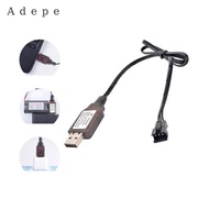 Adepe USB Battery Charger 500MA 7.4V 3 Pin with LED Indicator Light Smart for RC Car Helicopters Boa