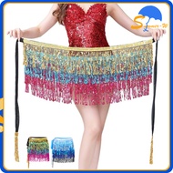 Rok Belly Dance Wanita Manik Rumbai Belt Belly Dance Kostum Belly Dance Payet Sabuk Belly Dance