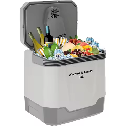 35QT Electric Cooler and Warmer, Plug In Cooler with 12V & AC Power, 33L Portable Car Refrigerator f