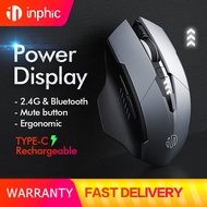 Inphic Wireless Mouse Rechargeable Ergonomic Full Size Silent Mouse & 2400DPI Optical Mice (500mAh)