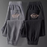 Foreign Trade Retreat Ice Silk Linen Cotton Linen Pants Men Summer Work Wear Ultra-Thin Loose Casual