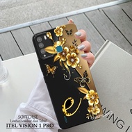 HP Latest Itel Vision 1 Pro Case - Fashion FLOWER LETTER - Softcase Pro Camera - Kesing Latest Itel 