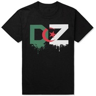 KEMEJA Vintage T-Shirt DZ Algeria Flag Algeria Welfare T Shirt Kapas Tshirt for Men Y2K Basic Top Le