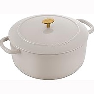 BALLARINI Bellamonte Cast Iron 7.6-qt Round Dutch Oven - Crema White