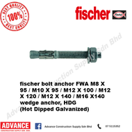 FISCHER bolt anchor FWA M8 X 95 / M10 X 95 / M12 X 100 / M12 X 120 / M16 X 140 wedge anchor HDG(Hot 