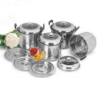 Panci Set 4 Susun - Panci Eropa Pot Dilengkapi Steamer / Kukusan 4 Pcs