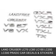 GXR VXR V6 V8 VXS VXL TXL VX TX Logo Car Emblem Auto Badge Sticker Decal for land cruiser lc300 lc20