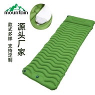 Outdoor TPU Nylon Foot Wave Inflatable Sleeping Pad Mountaineering Camping Sleeping Pad Portable Inf