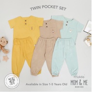 Mooi Kids Suit Unisex Twin Pocket Set