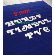 PVC Raised Letters - PVC Raised Letters - Decorative Letters 8 mm size 50 - 68 cm