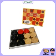 Carrom Men Wood Classic 24 pcs | Buah Carrom Kayu | Carrom Accessories