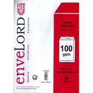[GY Office] A4 Envelope 9" x 12 3/4" White Brown Peal & Seal (1 PKT = 25S)